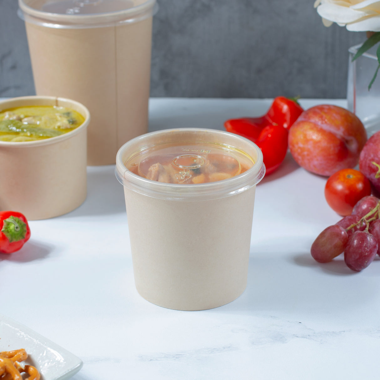 Paper Food Cup with Lid Combo (250/case)