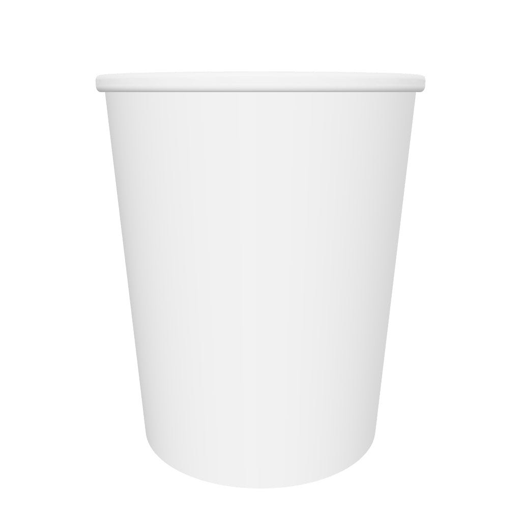 32 oz Double Coated PE Paper Food Cup (White) - 500/Case