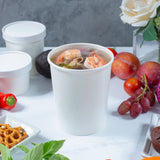 32 oz Double Coated PE Paper Food Cup (White) - 500/Case