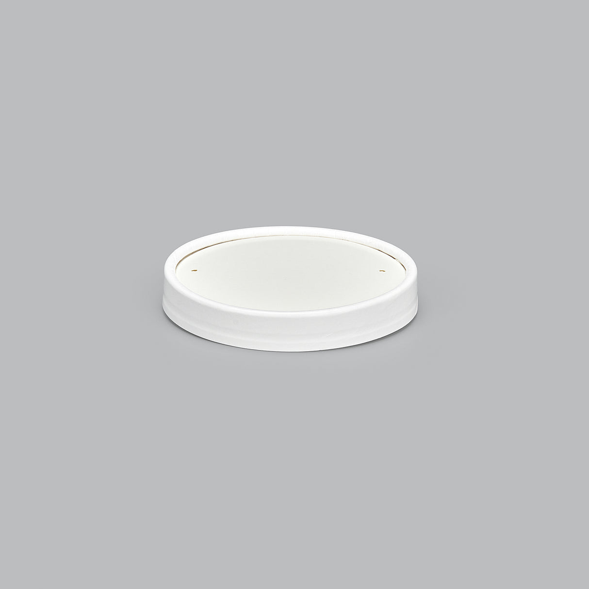 8 - 16 oz Double Coated PE Coated Paper Food Cup Paper Lid (White) - 500/Case