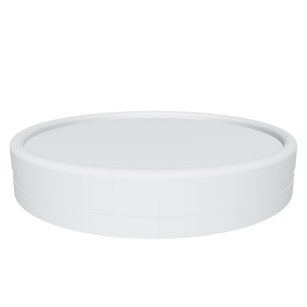 8 - 16 oz Double Coated PE Coated Paper Food Cup Paper Lid (White) - 500/Case