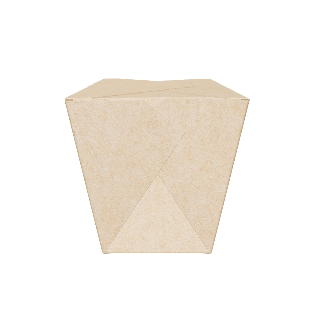 16 oz PE Coated Square Oyster Pail (Kraft) - 500/Case