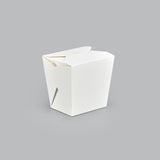 32 oz PE Coated Square Oyster Pail (White) - 500/Case