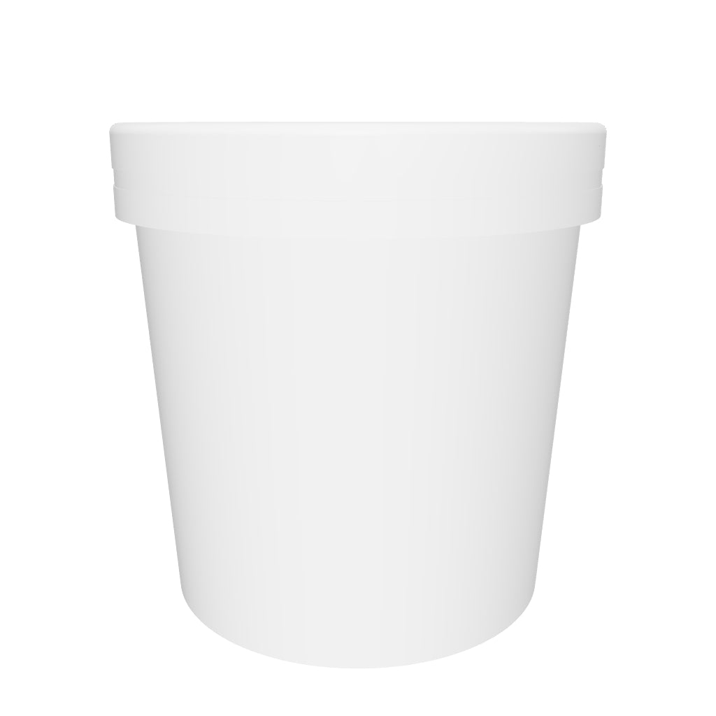 16 oz Double Coated PE Paper Food Cup w/ Paper Lid Combo (White) - 250/Case