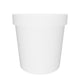 16 oz Double Coated PE Paper Food Cup w/ Paper Lid Combo (White) - 250/Case