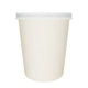 32 oz Double Coated PE Paper Food Cup w/ PP Lid Combo (Bamboo) - 250/Case