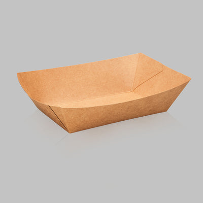 5 lbs PE Coated Paper Food Tray (Kraft) - 500/Case