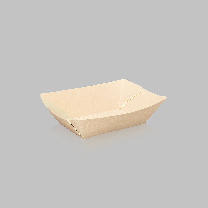 8 oz PE Coated Paper Food Tray (Bamboo) - 1000/Case