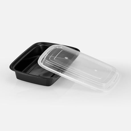 28 oz Value 8" x 6" Oblong Microwavable Combo (Black) - 150/Case - ReztaurantDirect 