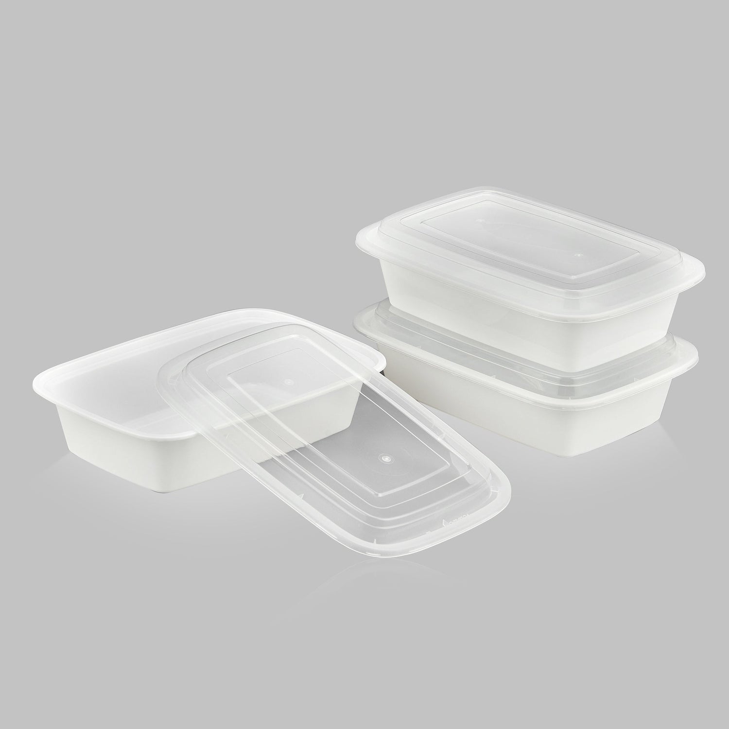 38 oz Value 8" x 6" Oblong Microwavable Combo (White) - 150/Case - ReztaurantDirect 