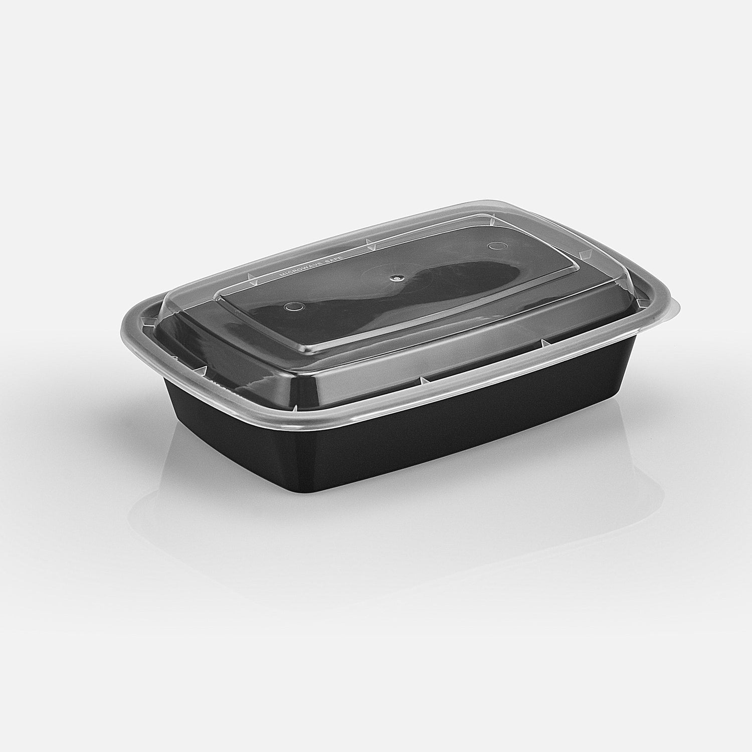 24 oz Value 7" x 5" Rectangular Microwavable Combo (Black) - 150/Case - ReztaurantDirect 