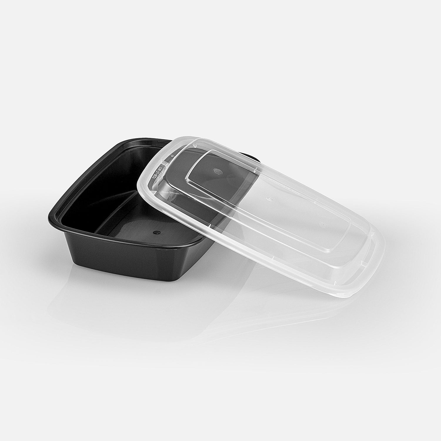 24 oz Value 7" x 5" Rectangular Microwavable Combo (Black) - 150/Case - ReztaurantDirect 