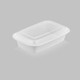24 oz Value 7" x 5" Rectangular Microwavable Combo (White) - 150/Case - ReztaurantDirect 