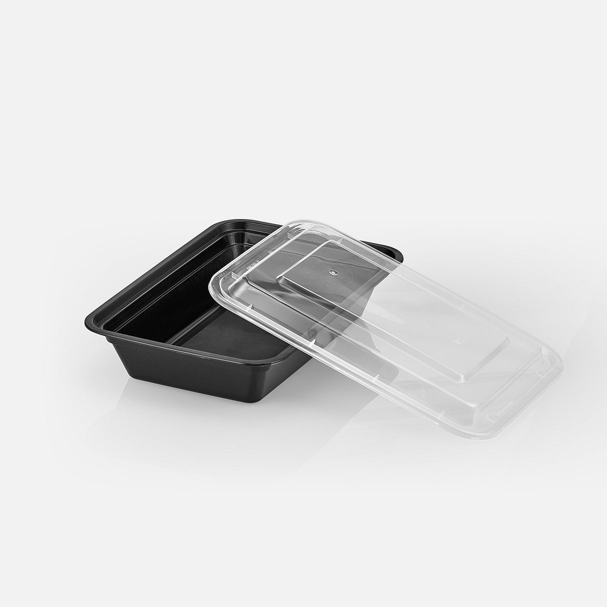 32 oz Value 8" x 6" Rectangular Microwavable Combo (Black) - 150/Case - ReztaurantDirect 