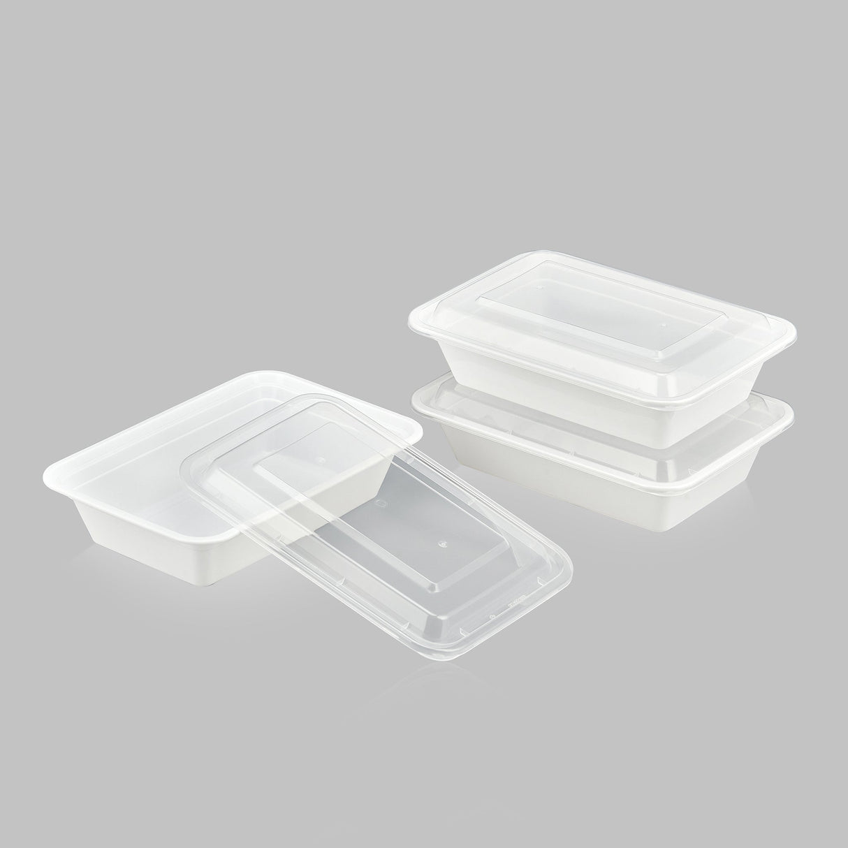 38 oz Value 8" x 6" Rectangular Microwavable Combo (White) - 150/Case - ReztaurantDirect 