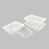 38 oz Value 8" x 6" Rectangular Microwavable Combo (White) - 150/Case - ReztaurantDirect 