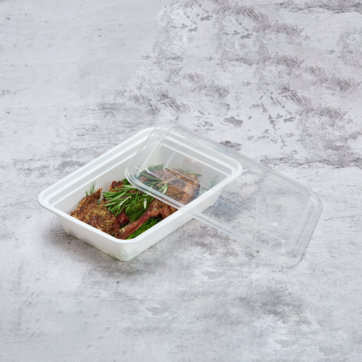 38 oz Value 8" x 6" Rectangular Microwavable Combo (White) - 150/Case - ReztaurantDirect 
