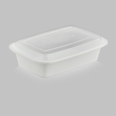 38 oz Value 8" x 6" Oblong Microwavable Combo (White) - 150/Case