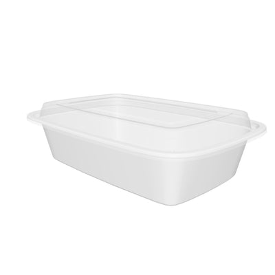 38 oz Value 8" x 6" Oblong Microwavable Combo (White) - 150/Case