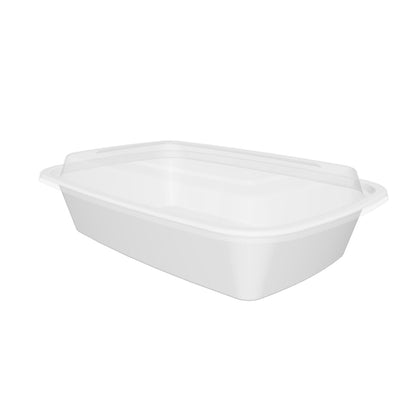 16 oz Value 7" x 5" Rectangular Microwavable Combo (White) - 150/Case