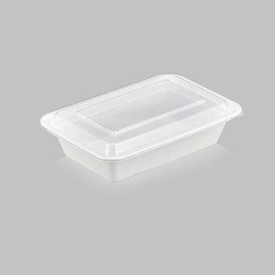 38 oz Value 8" x 6" Rectangular Microwavable Combo (White) - 150/Case