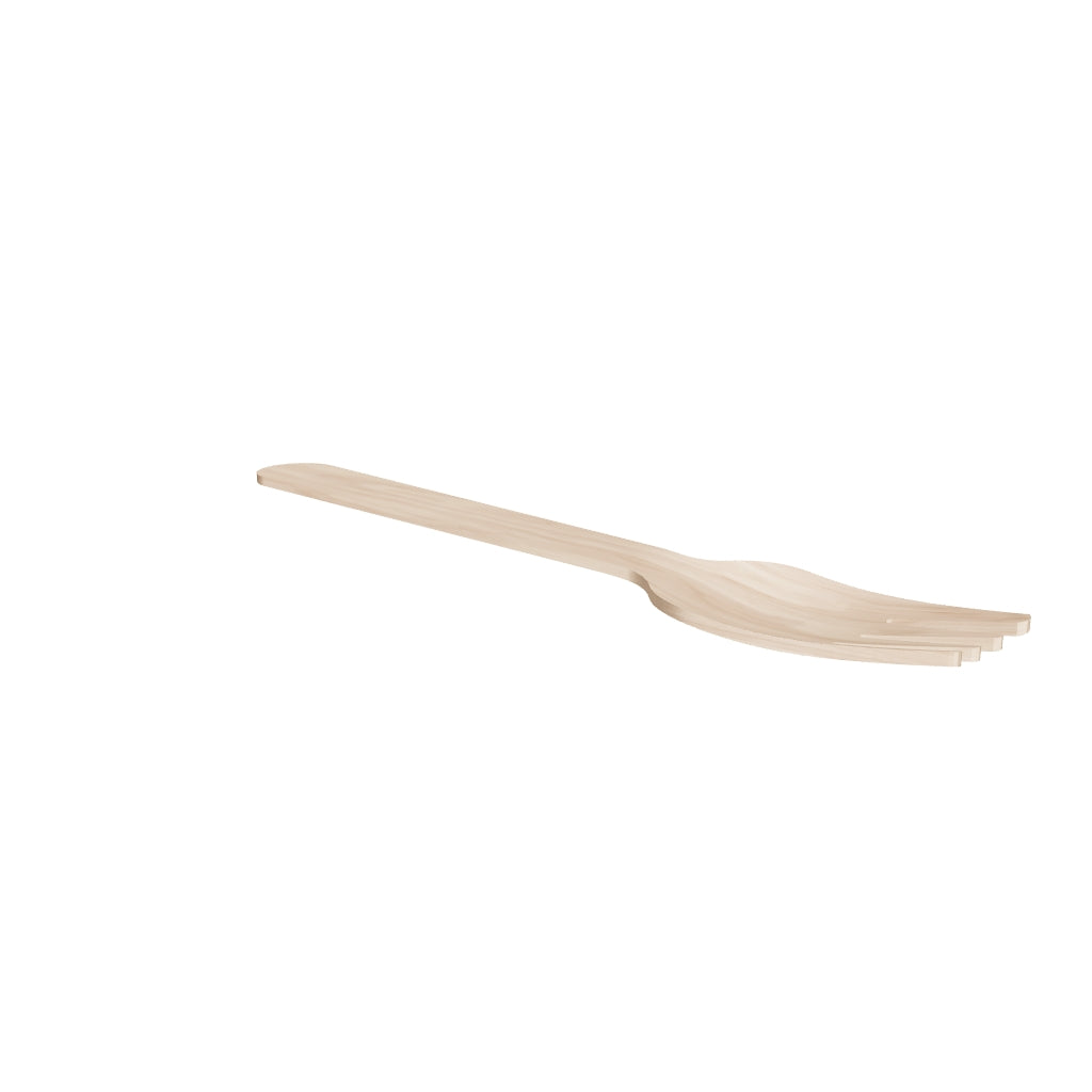 6 1/4" Wooden Fork (Unwrapped) - 1000/Case