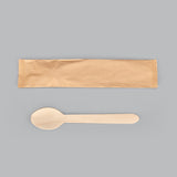 6 1/4" Wooden Spoon (Wrapped) - 1000/Case