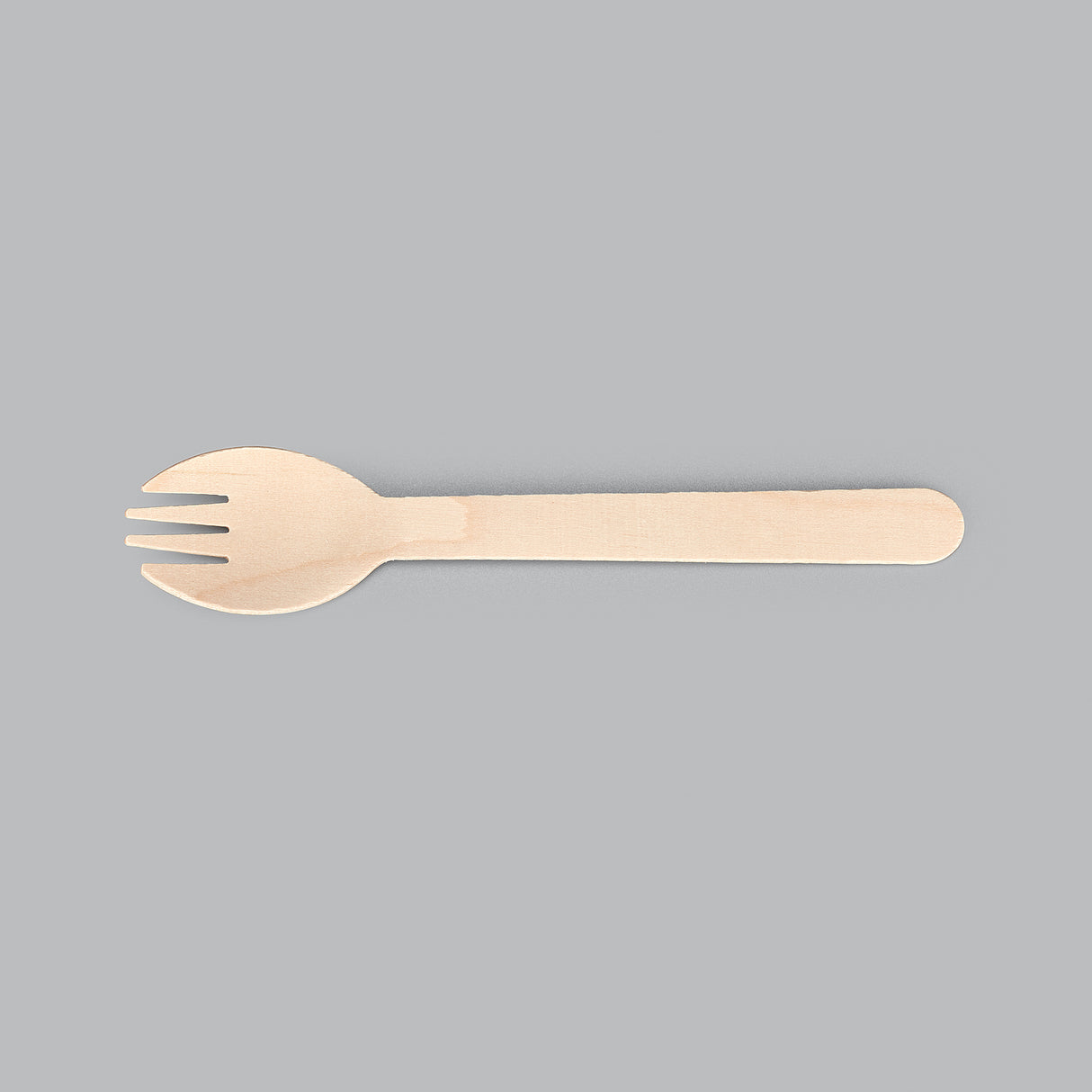 6 1/4" Wooden Spork (Unwrapped) - 1000/Case