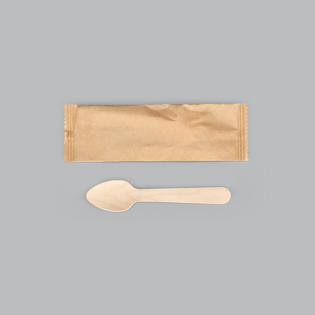 4 1/4" Wooden Teaspoon (Wrapped) - 1000/Case